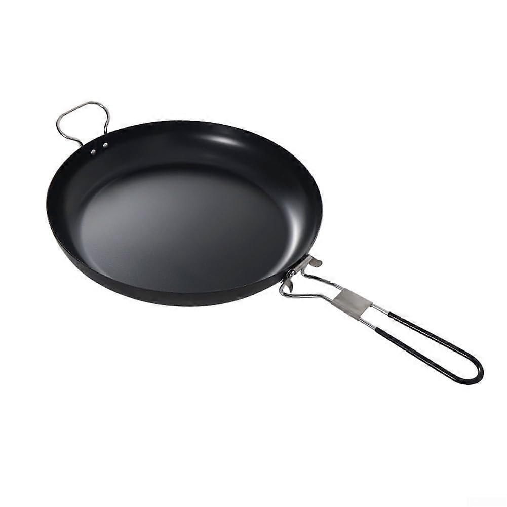 Nonstick Frying Pan Folding Handle 12Inch Foldable Pot With Tote Bag Compact Camping Tableware