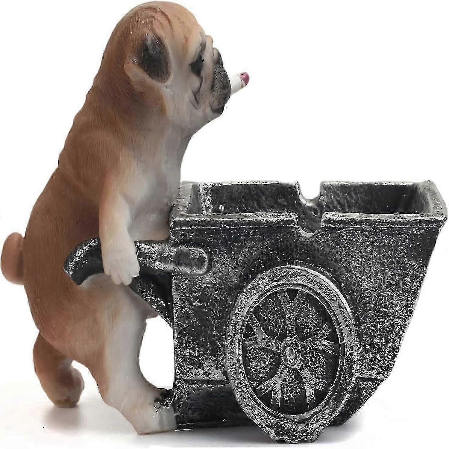 創造的な灰皿、かわいい面白い犬の形の灰皿セット、卓上ポータブルモダンな灰皿、パティオホームオフィス用のセラミックデスクトップアッシュホルダー、素晴らしいギフト