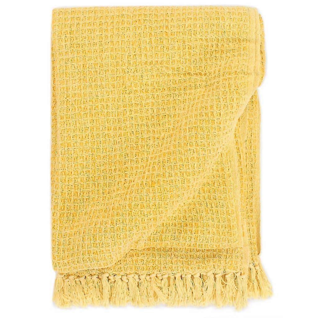 Throw Cotton 125x150 Cm Mustard Yellow
