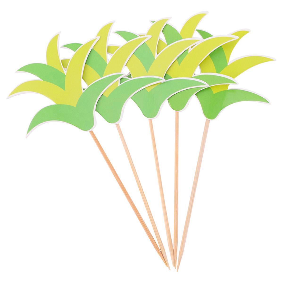 Cake Topper Small Grass Decoration Picks for Cake 50Pcs Light Green