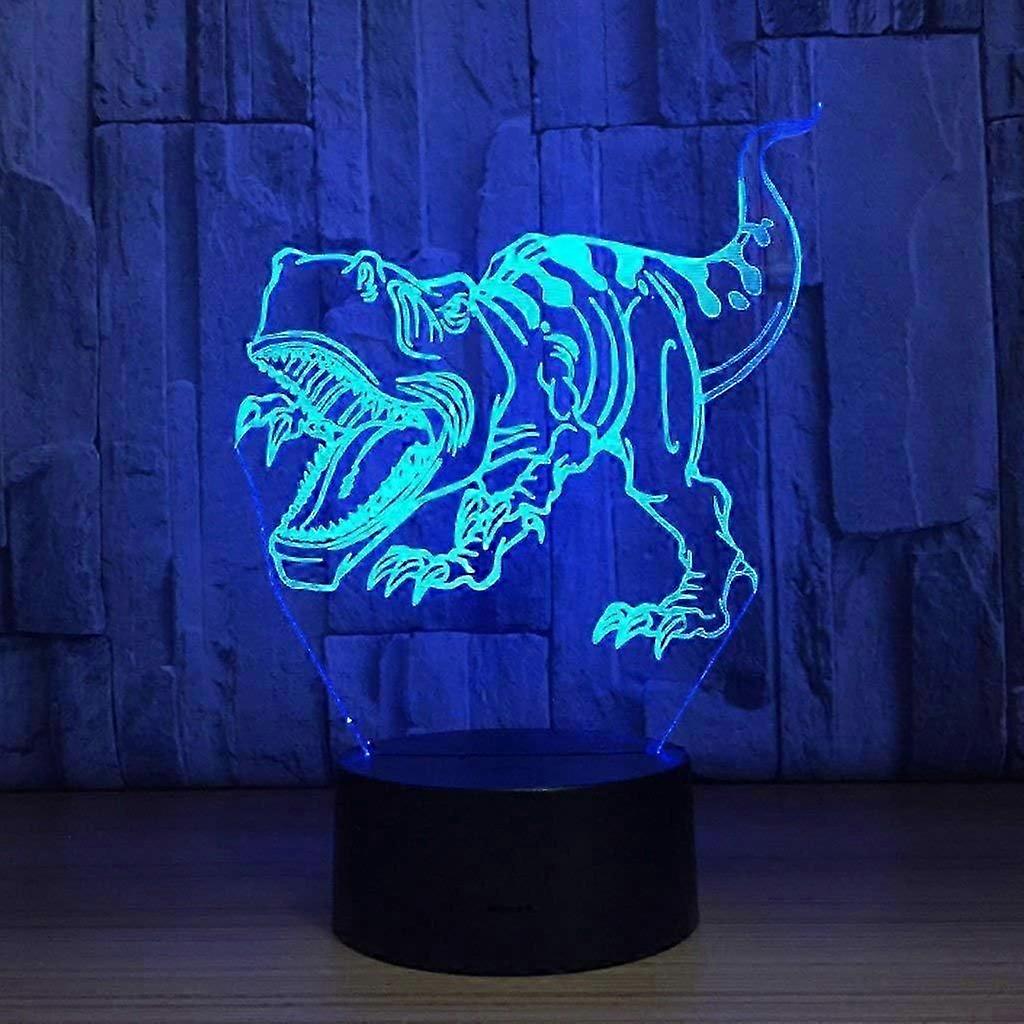 Bedside Lamp 3D Illusion LED Lamps 3D Night Light Three-dimensional Dinosaur LED Light Bedroom Bedside 3D Night Light Illusion Lamp