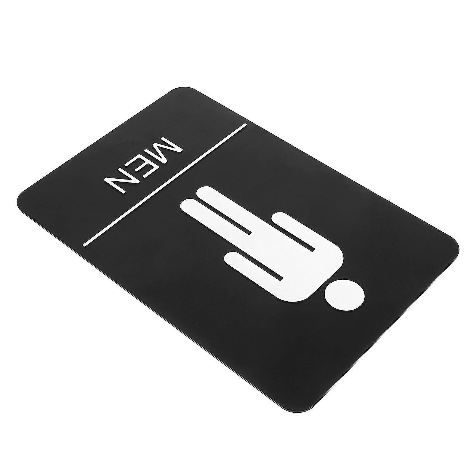 Funny Restroom Sign Acrylic Accessible Toilet Sign for Men 2Pcs Durable