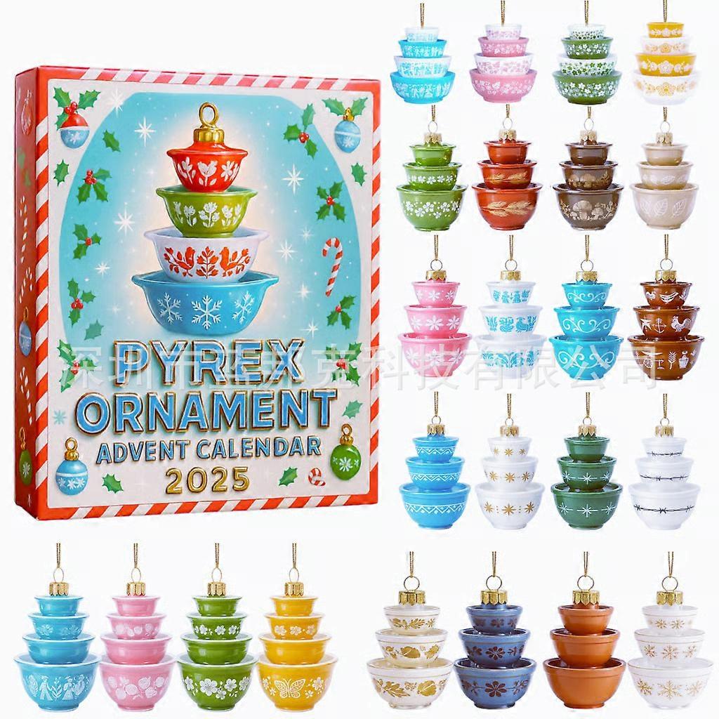  Pyrex Ornament Pyrex Decorative Acrylic Pendant Advent Calendar Box