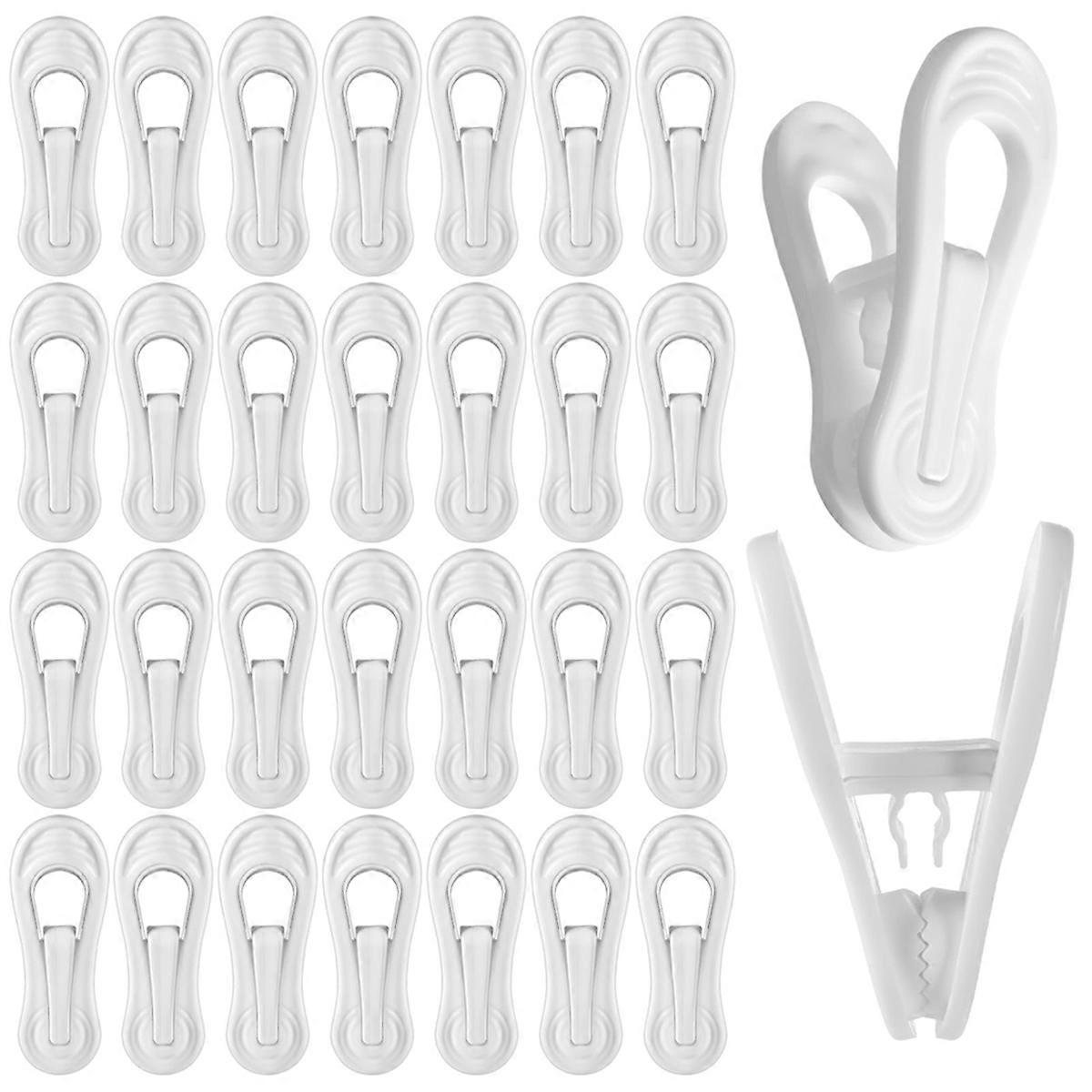 Pacote com 50 Clipes de Cabide de Plástico Branco para Roupas de Bebê - Cabides Multiuso de 2,75 Polegadas Cl