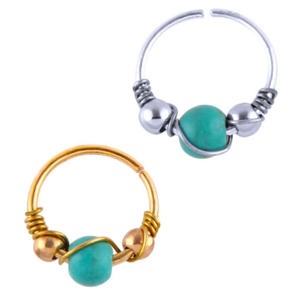 Nose Studs Nose Ring Piercing Jewelry for Wearing 2Pcs Silver Accessory