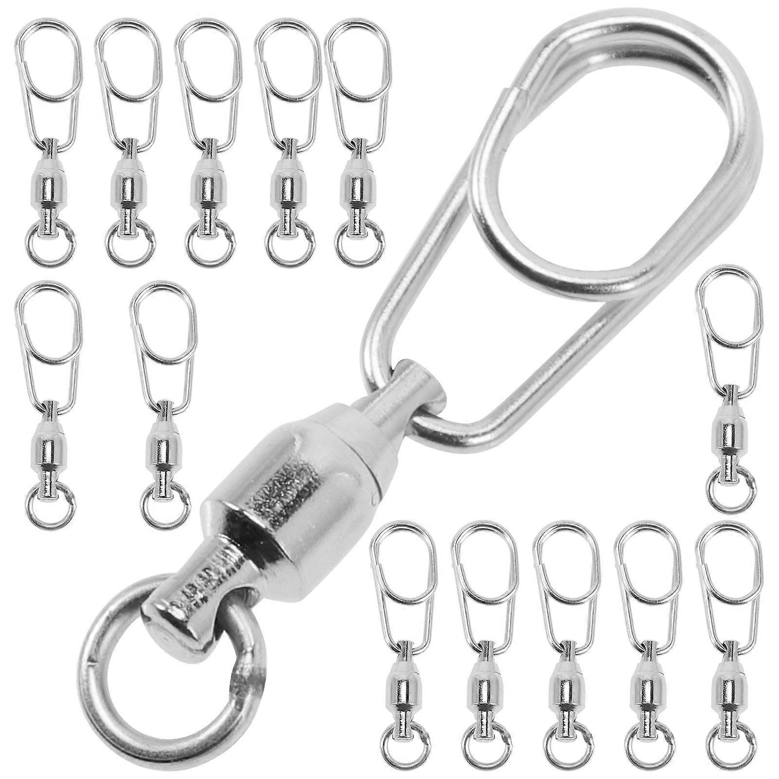 150 Pcs Fishing Accessory Swivels For Fishing Equipment Quick Connection 2.5x0.5cm Silver