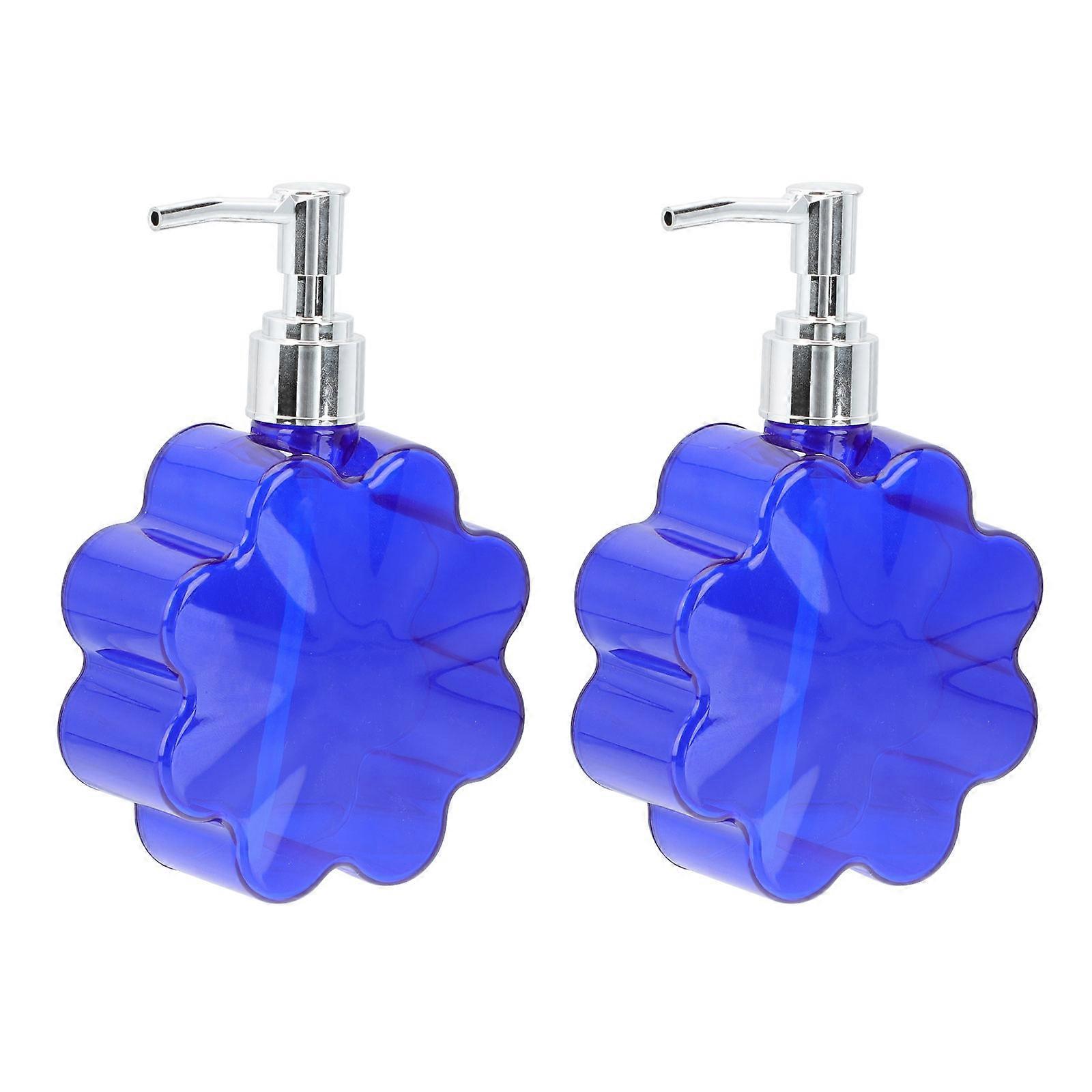 Acrylic Hand Soap Bottle Flower Shape Press Bottle 3Pcs for Storage