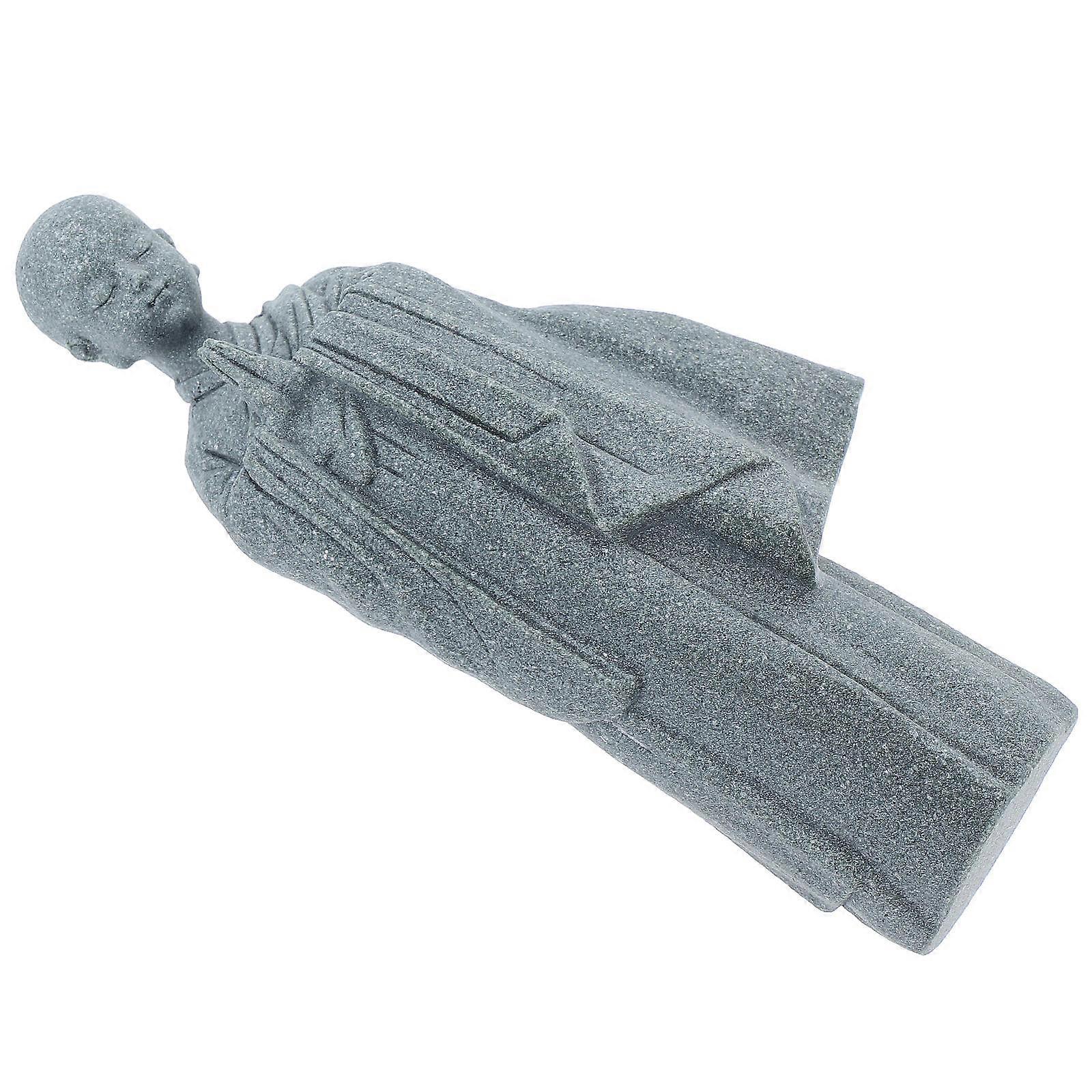 Miniature Buddha Figurine Sandstone Statue for Feng Shui 3Pcs