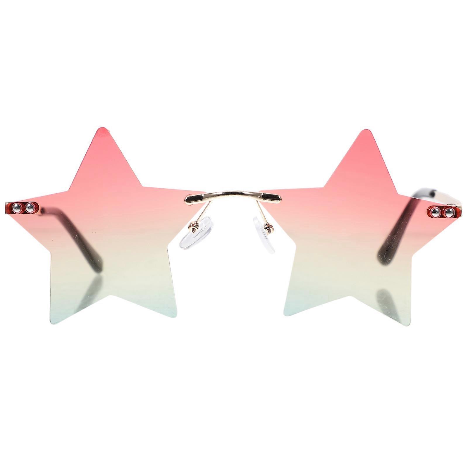 Frameless Party Glasses 5 Pairs Irregular Shape Vintage Sunglasses Suitable For Photo Sessions Anti-glare Function