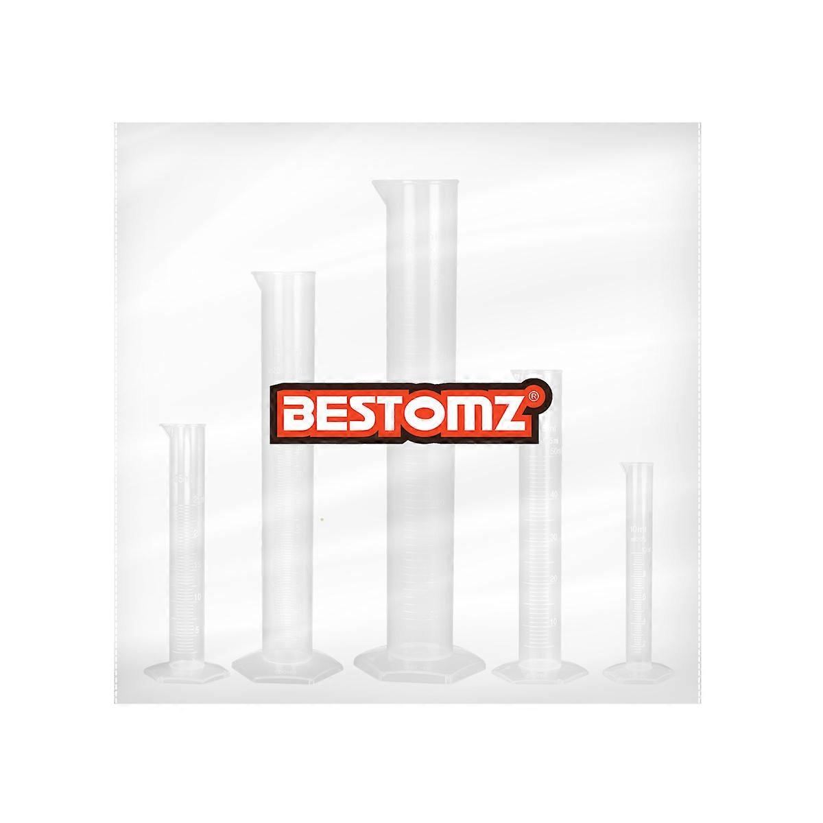 Graduated Cylinder Plastic Measuring Cylinder for Lab Or Home Use 3Pcs