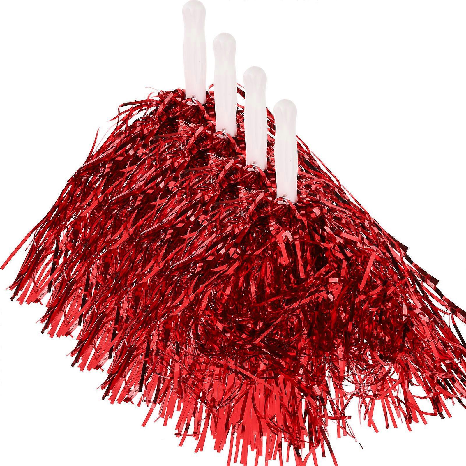 Cheering Pom Poms 120 Pcs Adults Sports Events Cheer Red Cheerleading Props for Performance