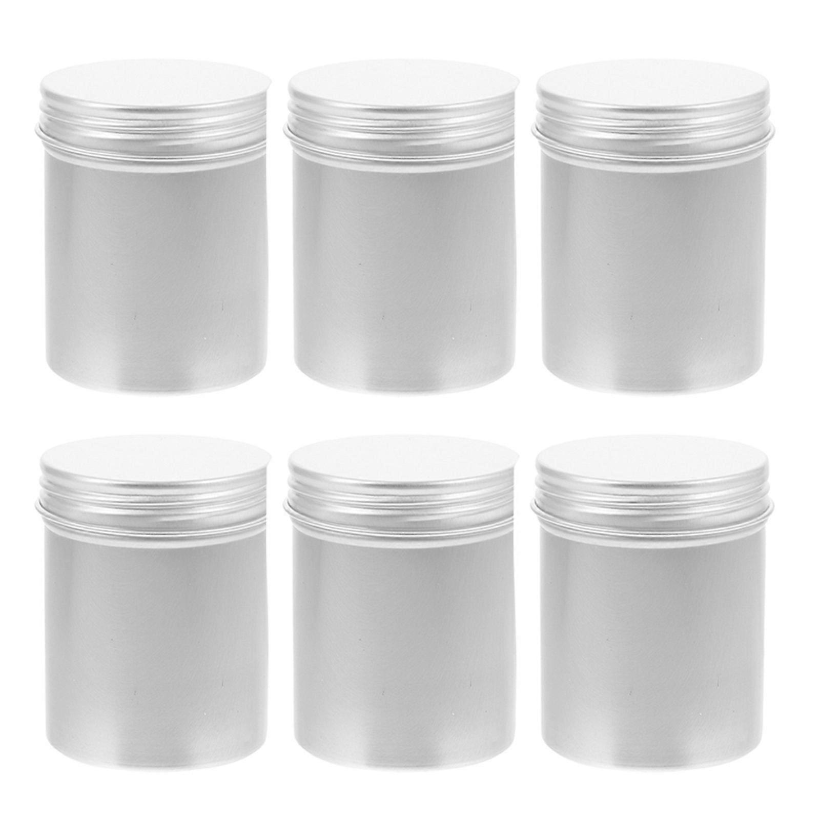 Silver Aluminum Jar Box for Cosmetics Storage 18Pcs Refillable Jars