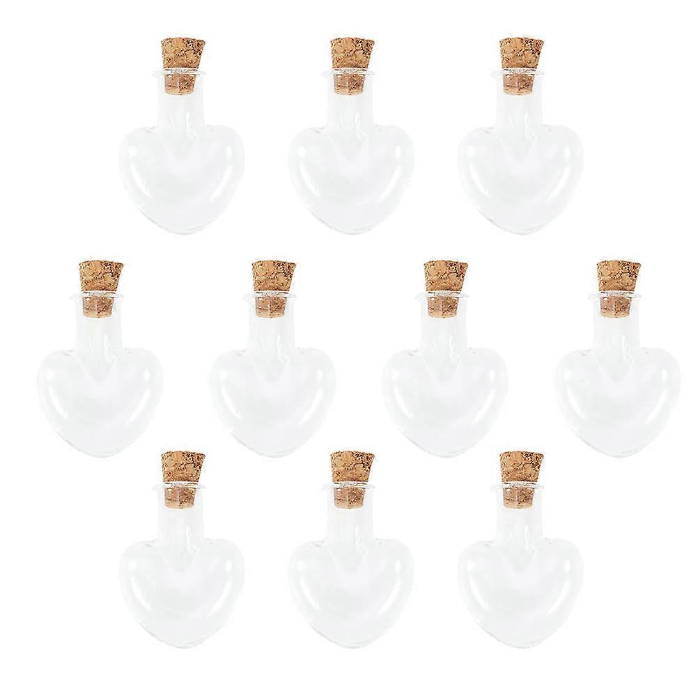 Glass Wish Jar for Decoration 60Pcs Heart Shaped Small Bottles with Cork