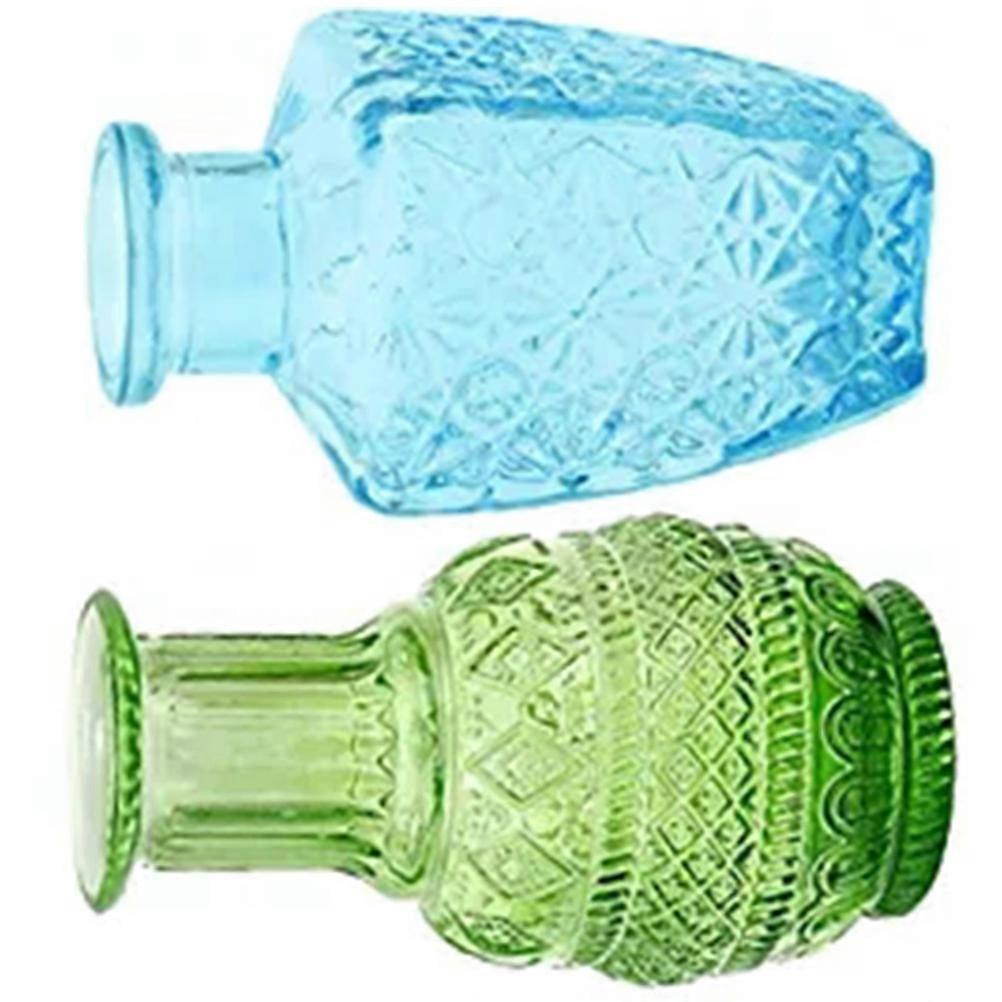 Glass Flower Vases Small Vases for Decoration 8Pcs Assorted Colors