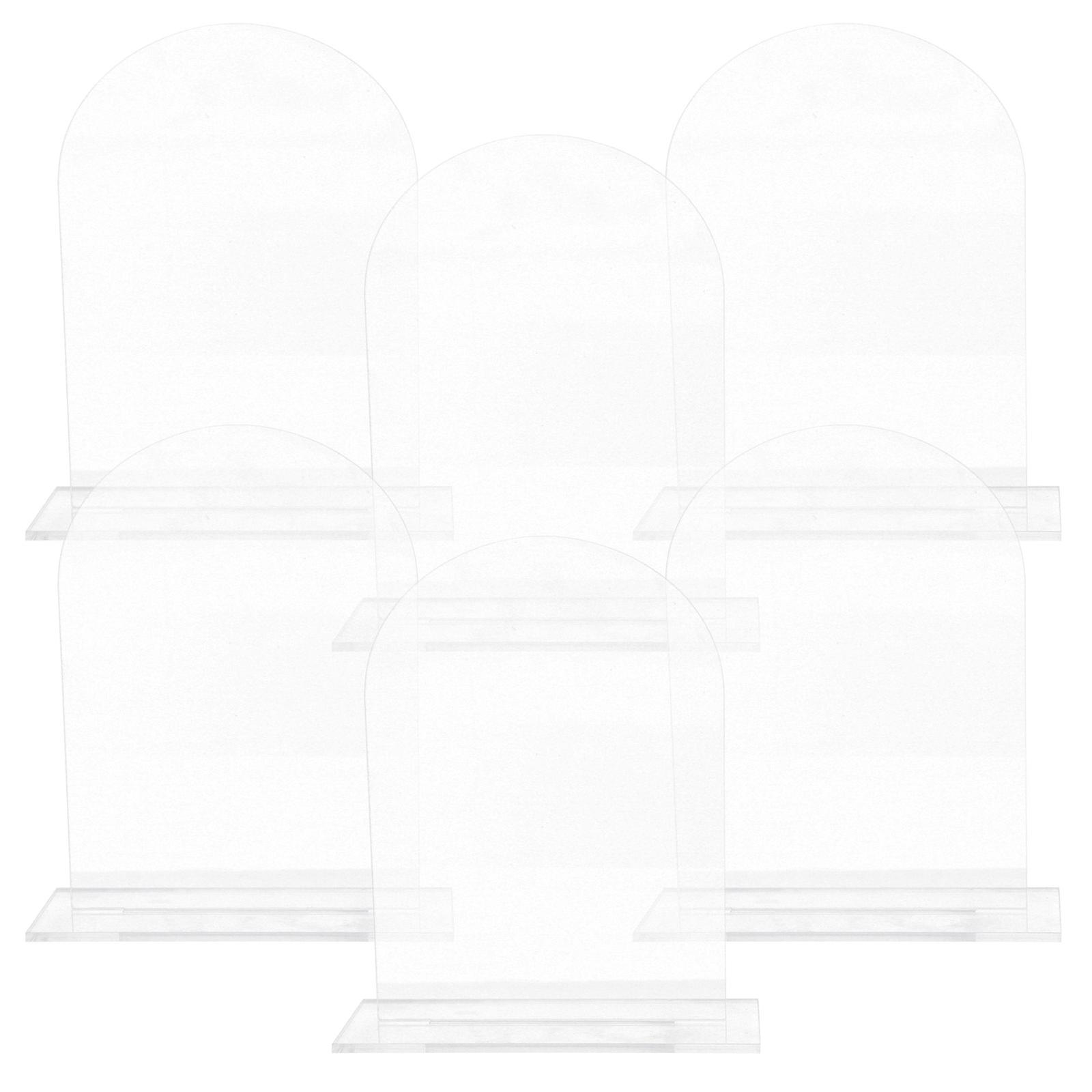 12Pcs Rectangular Acrylic Table Signs Suitable For Banquet Parties Transparent Color Strong Design