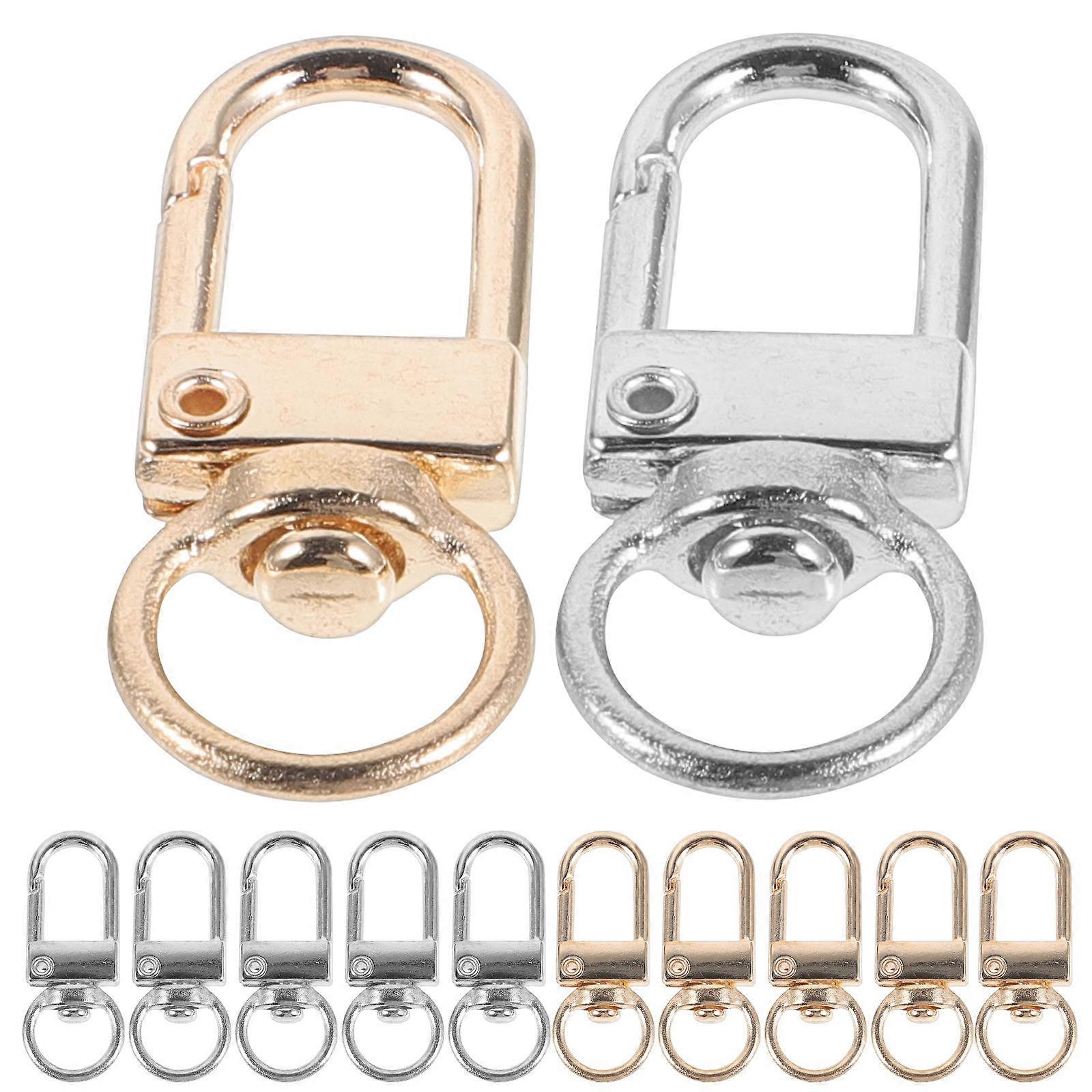 Metal Keychain Clasp 40 Pcs Rectangular Clips Suitable For Bags Gift Giving Secure Attachment Heavy Duty Use