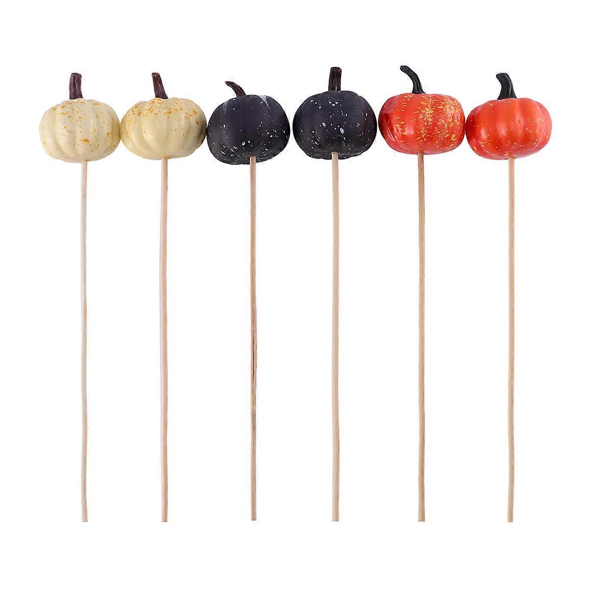 Pumpkin Topper for Bouquet 12Pcs Assorted Color Halloween Decorations