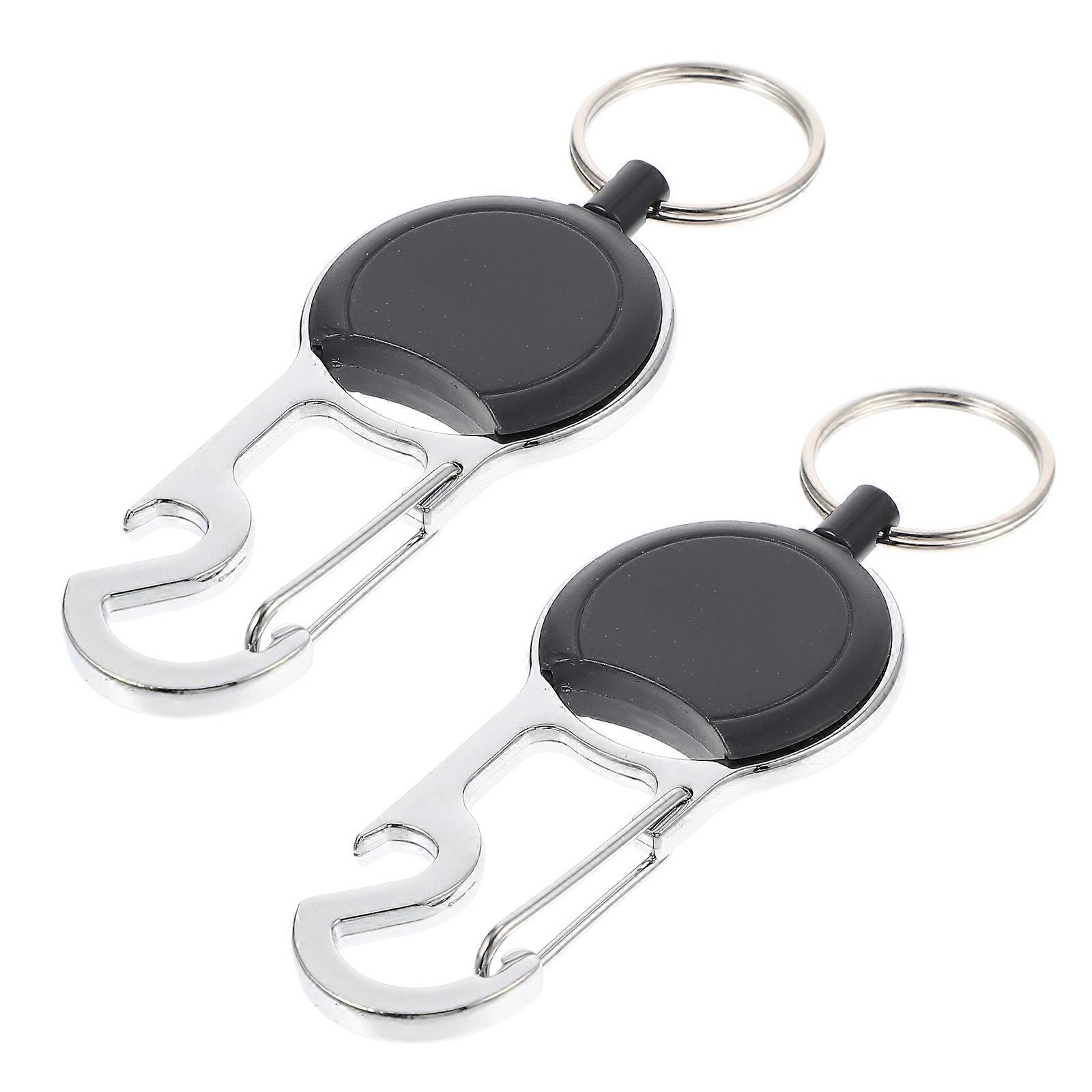 Retractable Carabiner Key Holder Keychain for Key Storage 6Pcs Set