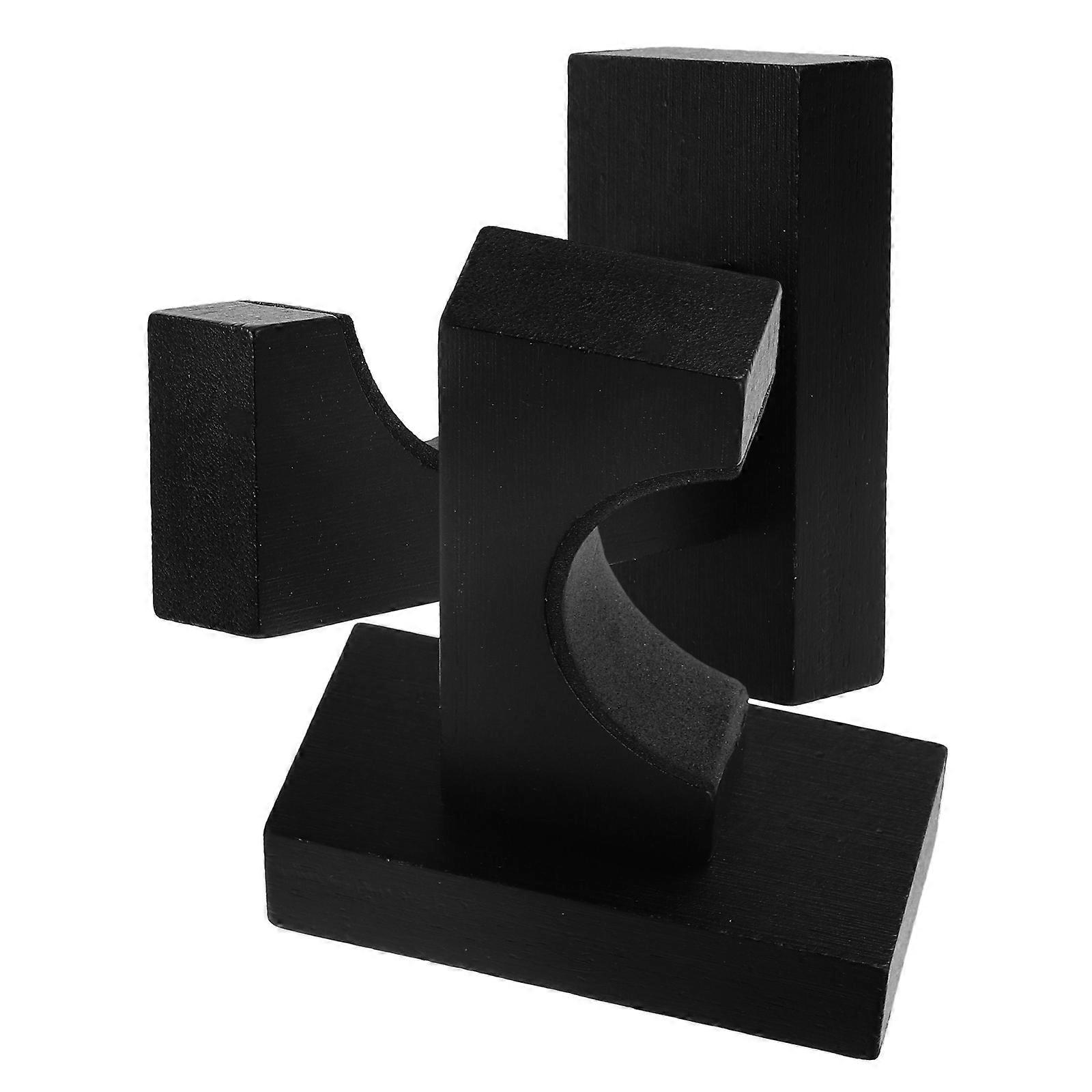 Baseball Bat Rack Wooden Bat Stand for Display 2Pairs Black