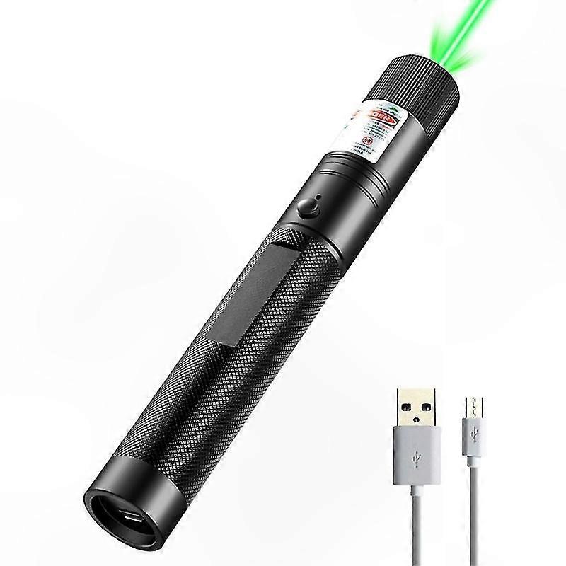 Green Light Pointer USB Presentation Tool with Flashlight Functionality for Easy Handling and Versatile Use