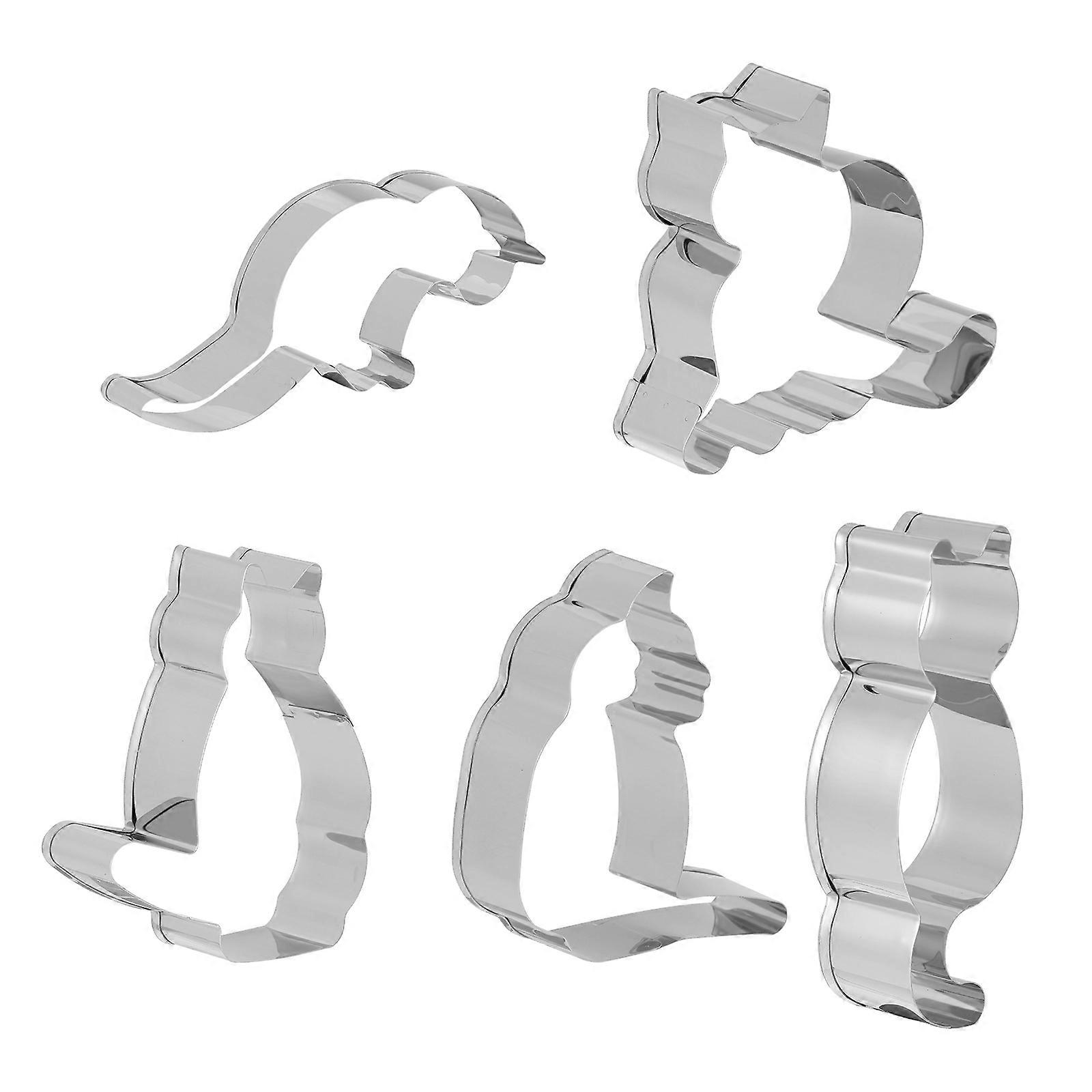 DIY Cookie Mold Silver Stainless Steel for Baking 10Pcs Biscuit Molds