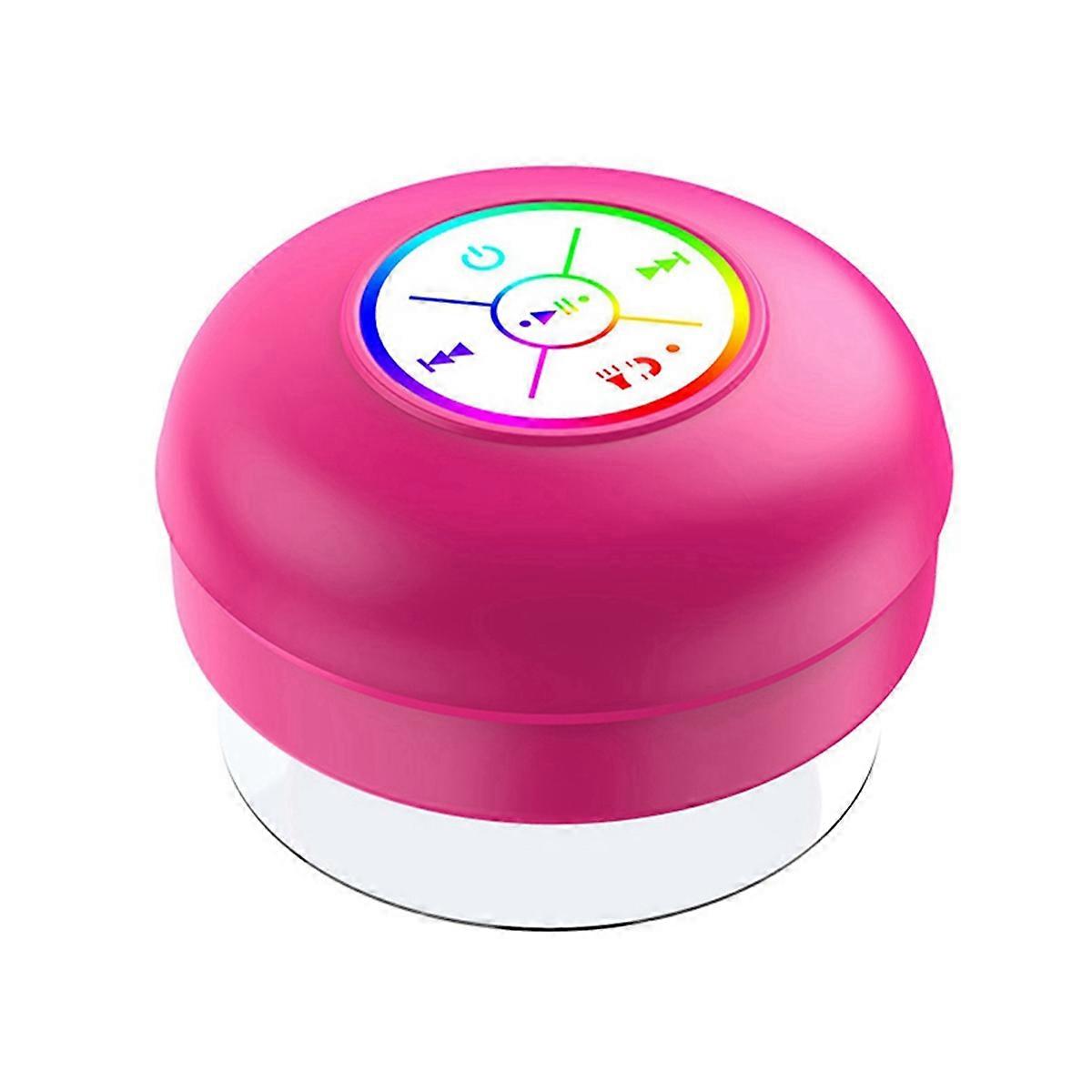 Bluetooth Speaker LED Colorful Luminous Small Speaker Rose Red