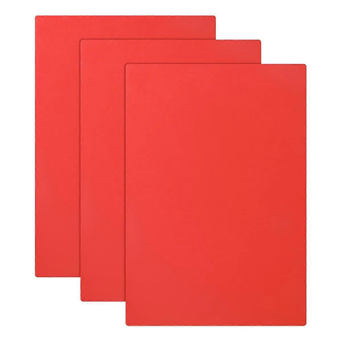 3 Pcs Rubber Stamp Sheets for Laser Engraving Machine, Red