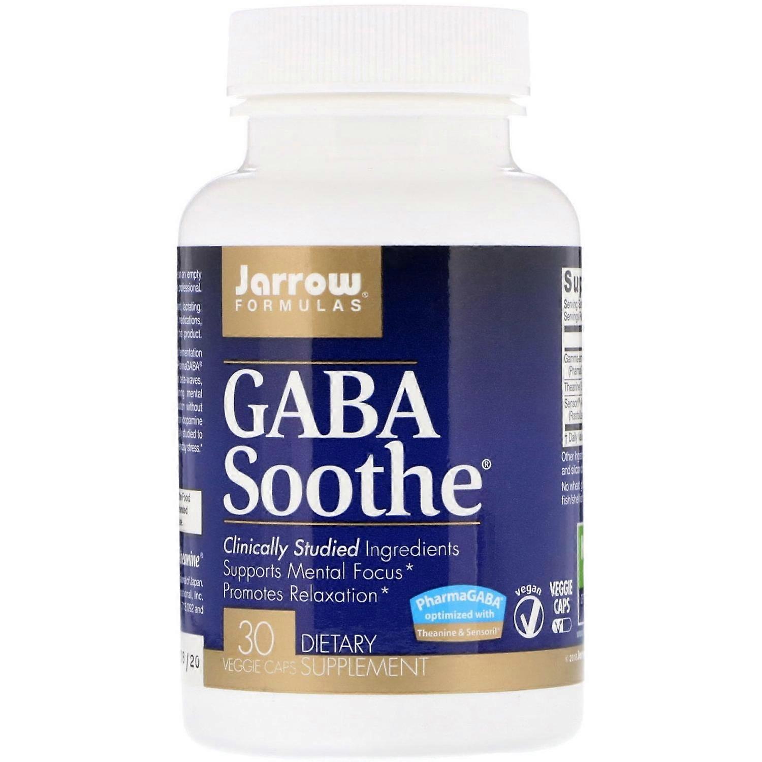 Jarrow Formulas, GABA Soothe, 30 Veggie Caps