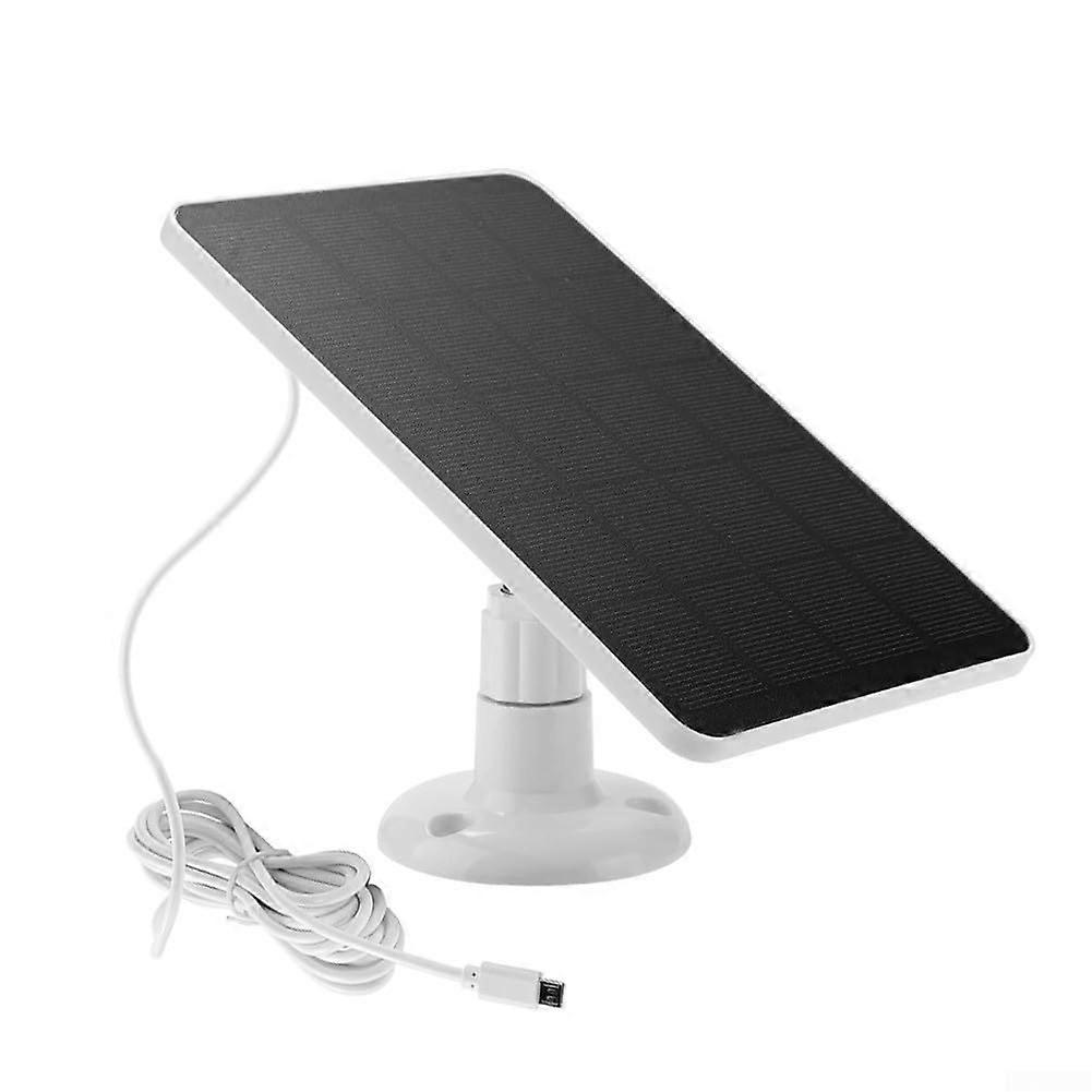 Weatherproof Solar Charging Solution for Security Cameras 4W 5V Power Supply Adjustable Features White
