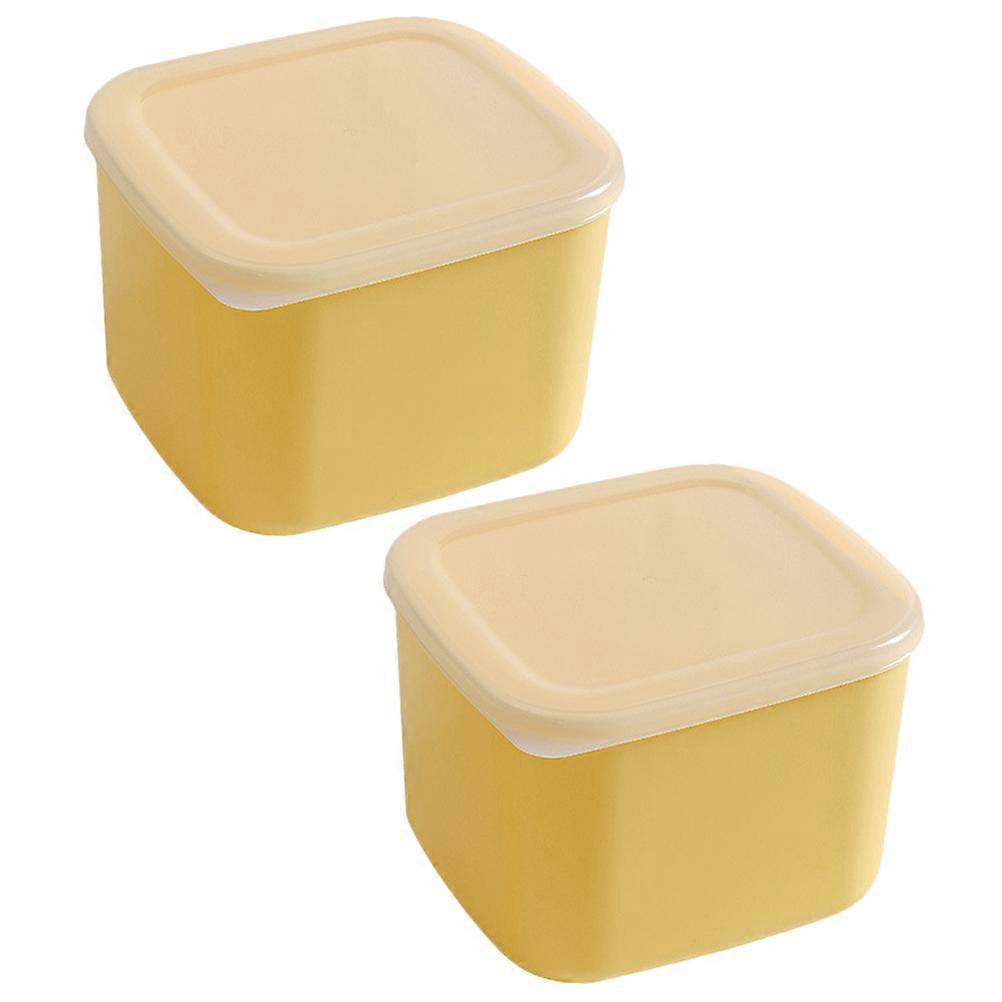 Fresh Keeping Cheese Boxes Cheese Container Prevent Bugs Keep Fresh Multi-Function 4.72X4.32X3.54IN 2Pcs