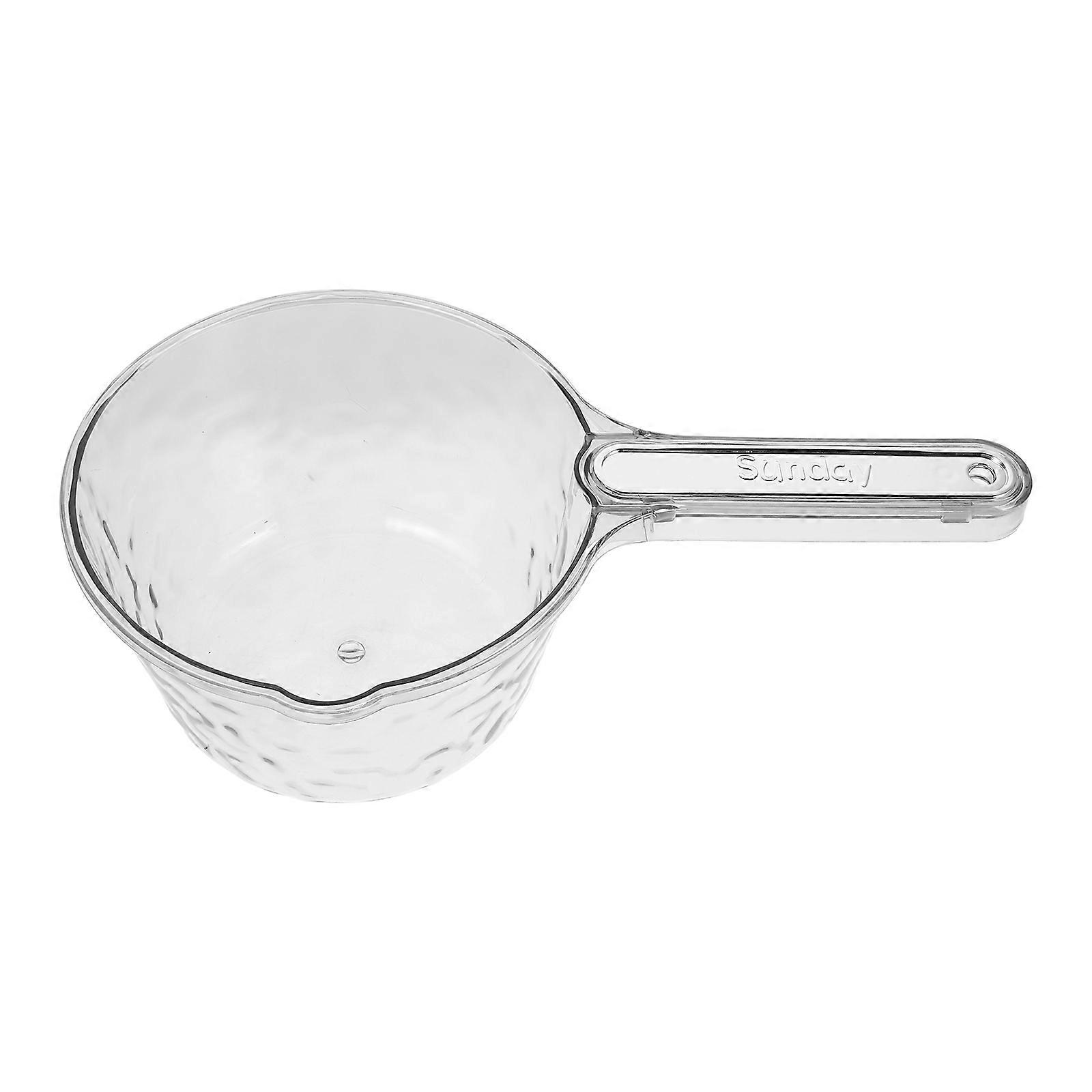 Home Bath Spoon Water Ladle Spoon for Kitchen 3Pcs Transparent Plastic