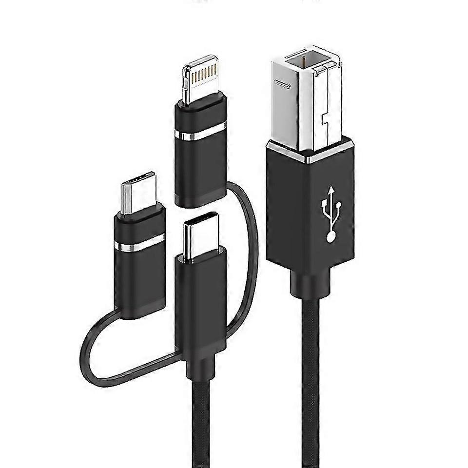 Câble d'imprimante 3 en 1 8 broches Type-C Micro USB vers USB-C MIDI pour instruments