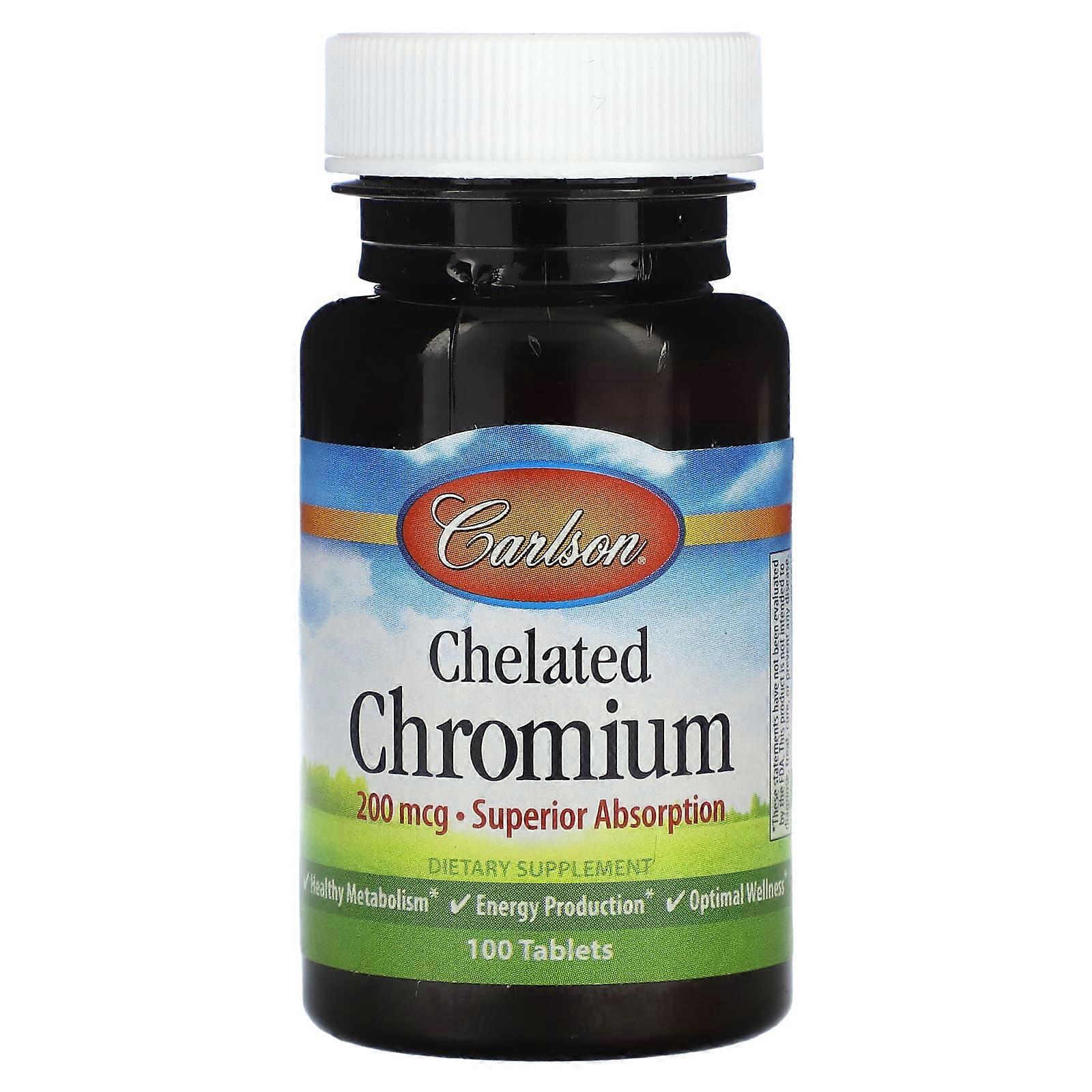 Chelated Chromium, 200 mcg, 100 Tablets
