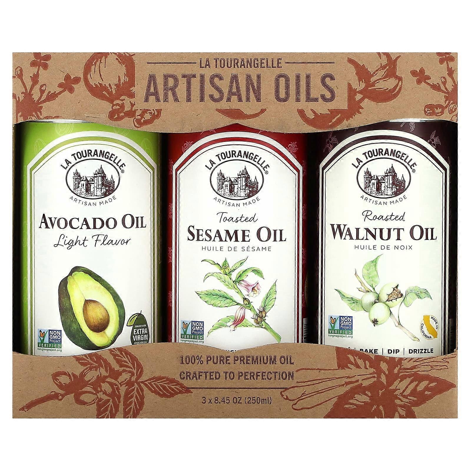 LAT Favorites Trio Artisan Oils, 3 Count, 8.45 oz (250 ml) Each