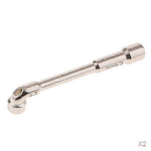 2025 2pcs L-Type Angled Socket Wrench / Spanner with Thru Hole Metric 5.5mm