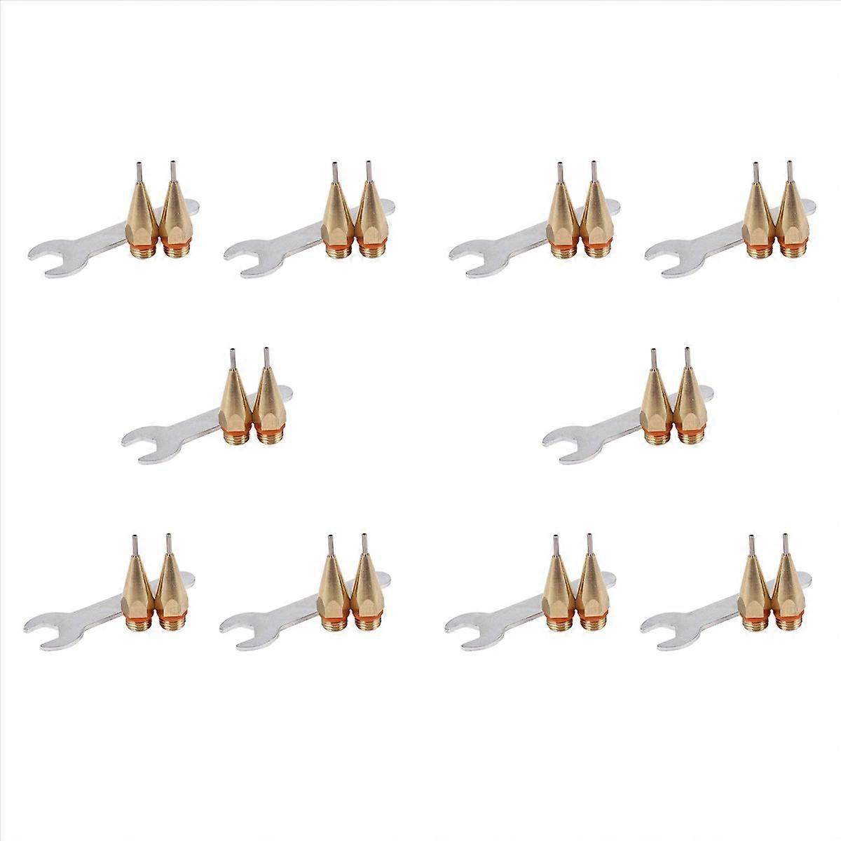 2Pcs 1.0X40Mm Copper Nozzle With Nozzle Wrench Interchangeable Nozzle