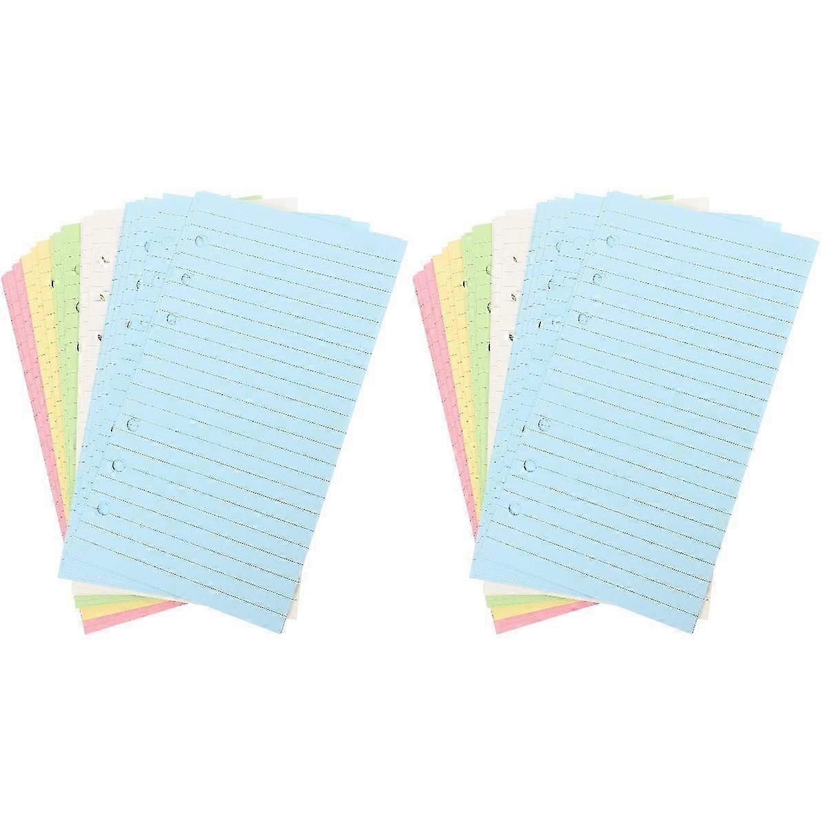 Notepad Pen Refill 2 Book Excerpt Paper Writing 6 Holes Refills Loose-leaf Notebook Binder Replace 25-26s