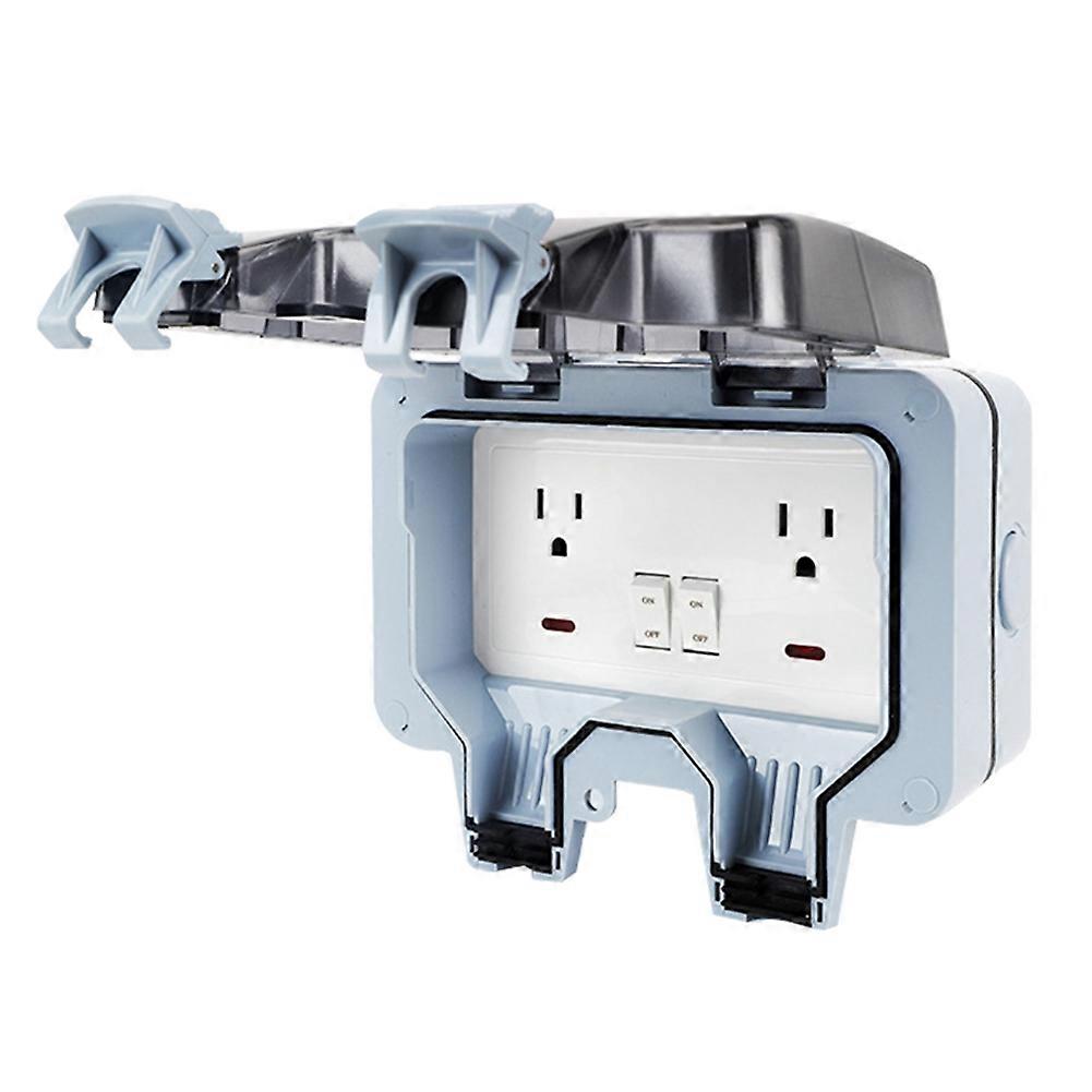 IP66 15A Rainproof Charging Socket Outdoor Socket Waterproof Box with Switch US Plug