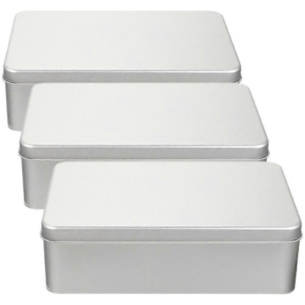 3Pcs Tinplate Storage Boxes Cookie Packing Boxes Baking Snacks Boxes Party Favor Boxes
