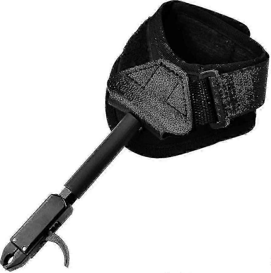 Adjustable Compound Bow Release Aid Trigger with Black Wrist Strap - Universal Right & Left Hand Archery Equipment Pack