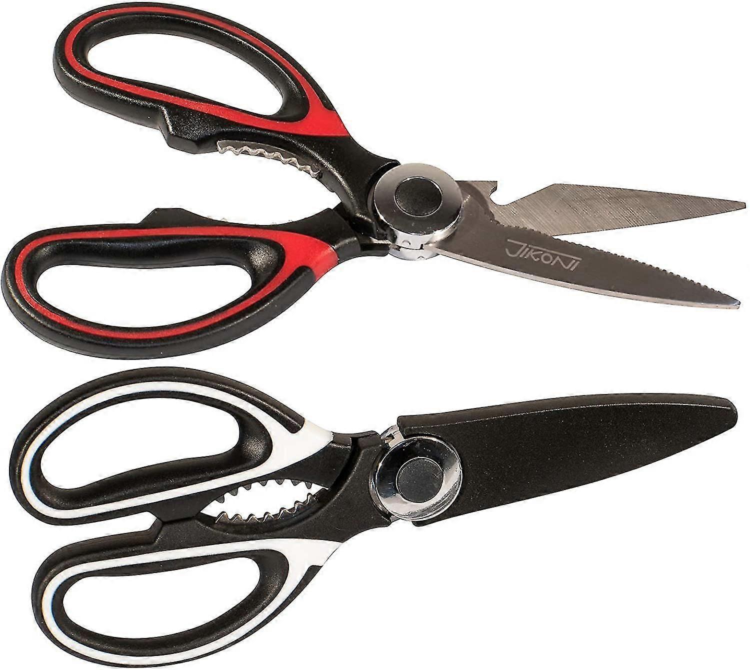 Twin-pack Multipurpose Kitchen Scissors - Heavy-duty Kitchen Shears, Stainless Steel Dishwasher Safe