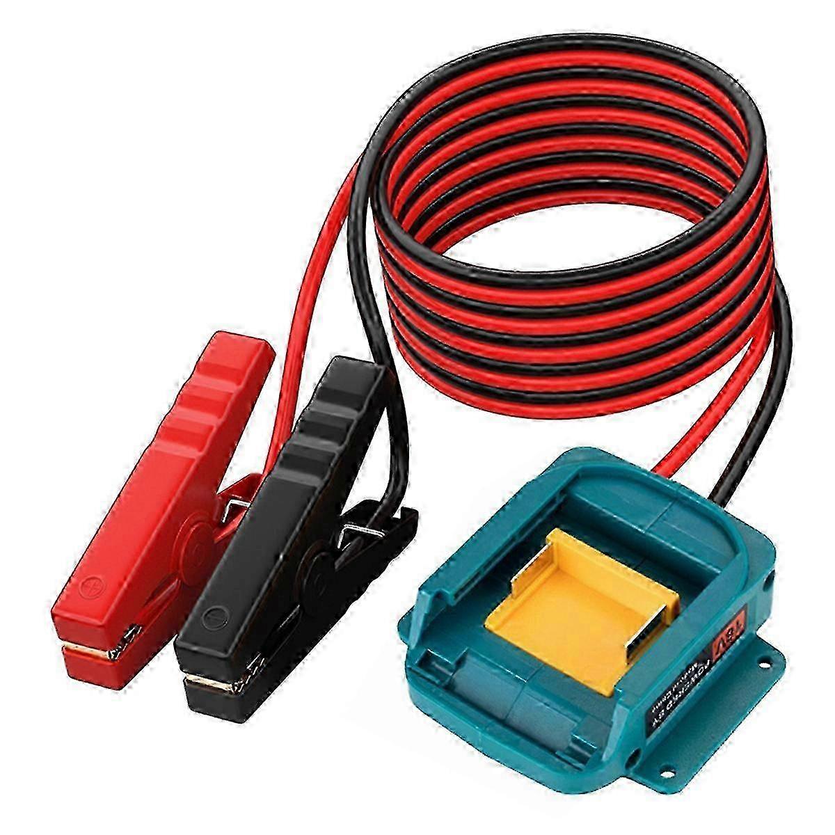 25-26 Makita Lithium Battery 12AWG Jumper Cables with Portable Power Socket Connectors