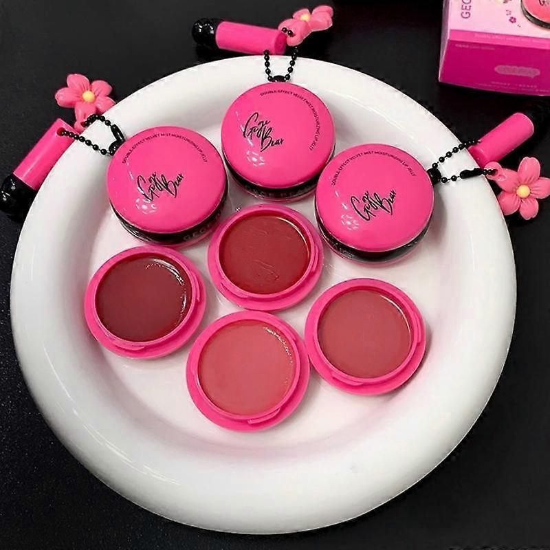 Gege Bear Lip Balm Set, Dual Effect Velvet Mist & Glossy Finish, Moisturizing & Matte Texture, Daily Use Lip Care Essentials