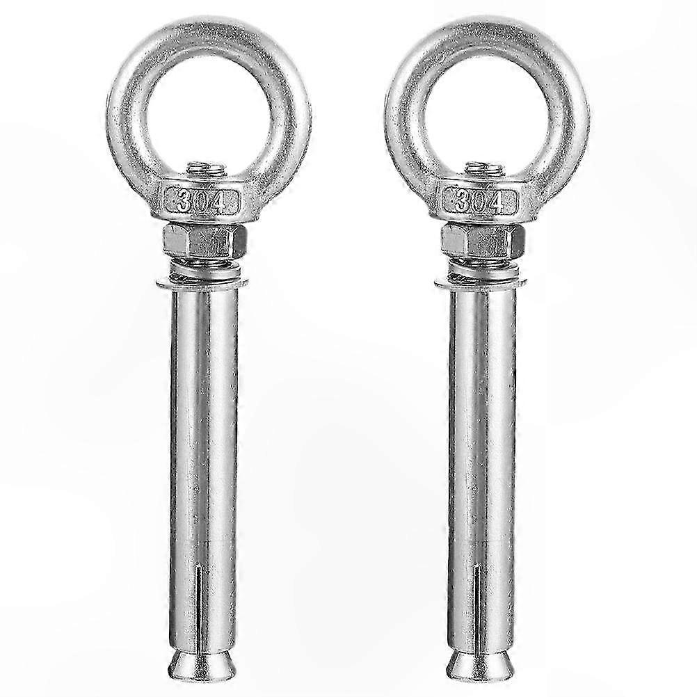 2-Pack Concrete Wall Anchors with Eyebolt for Secure Mounting in Cement Surfaces