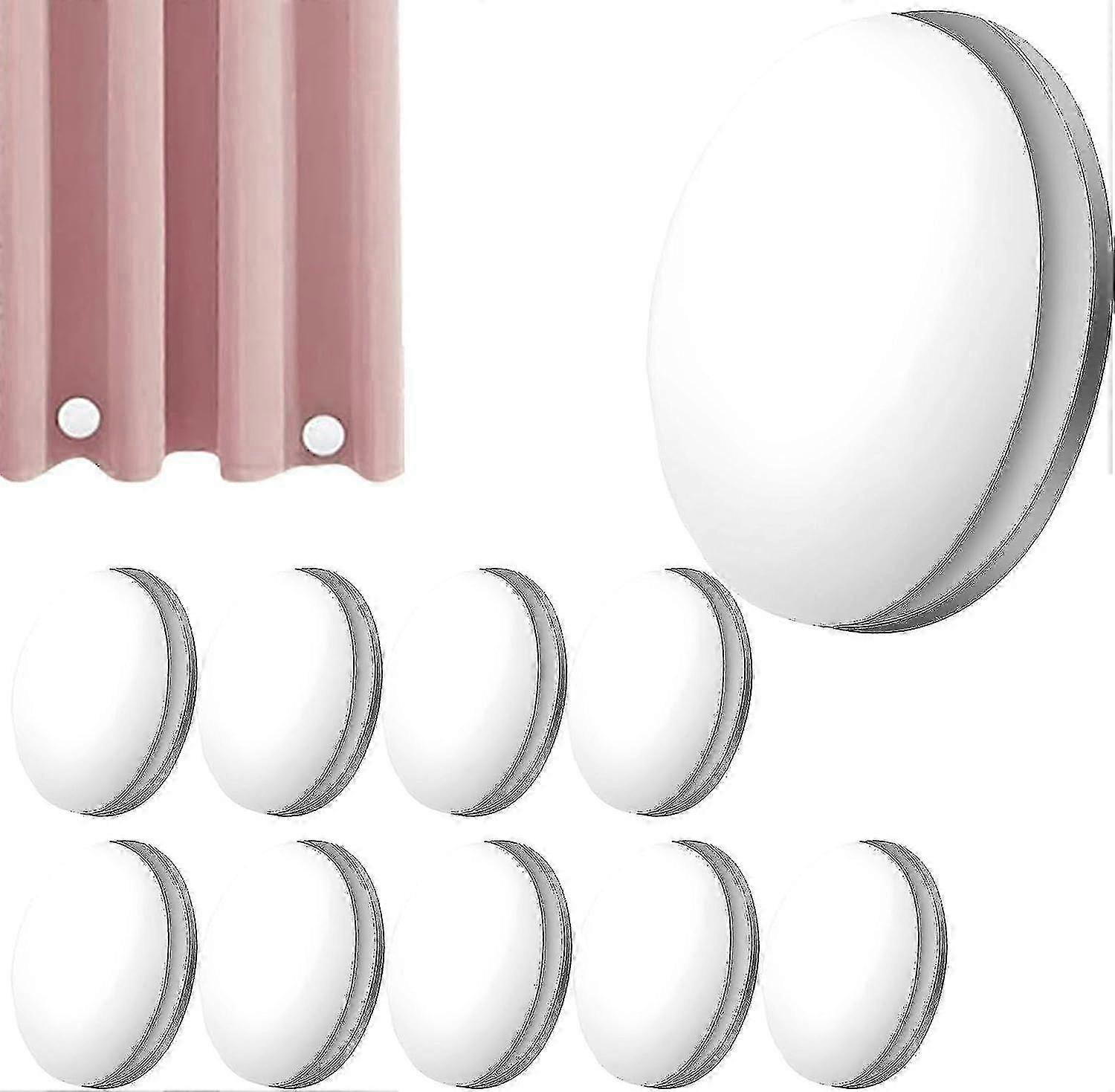 10pcs Round Magnetic Weights - Secure Shower Liners Easily