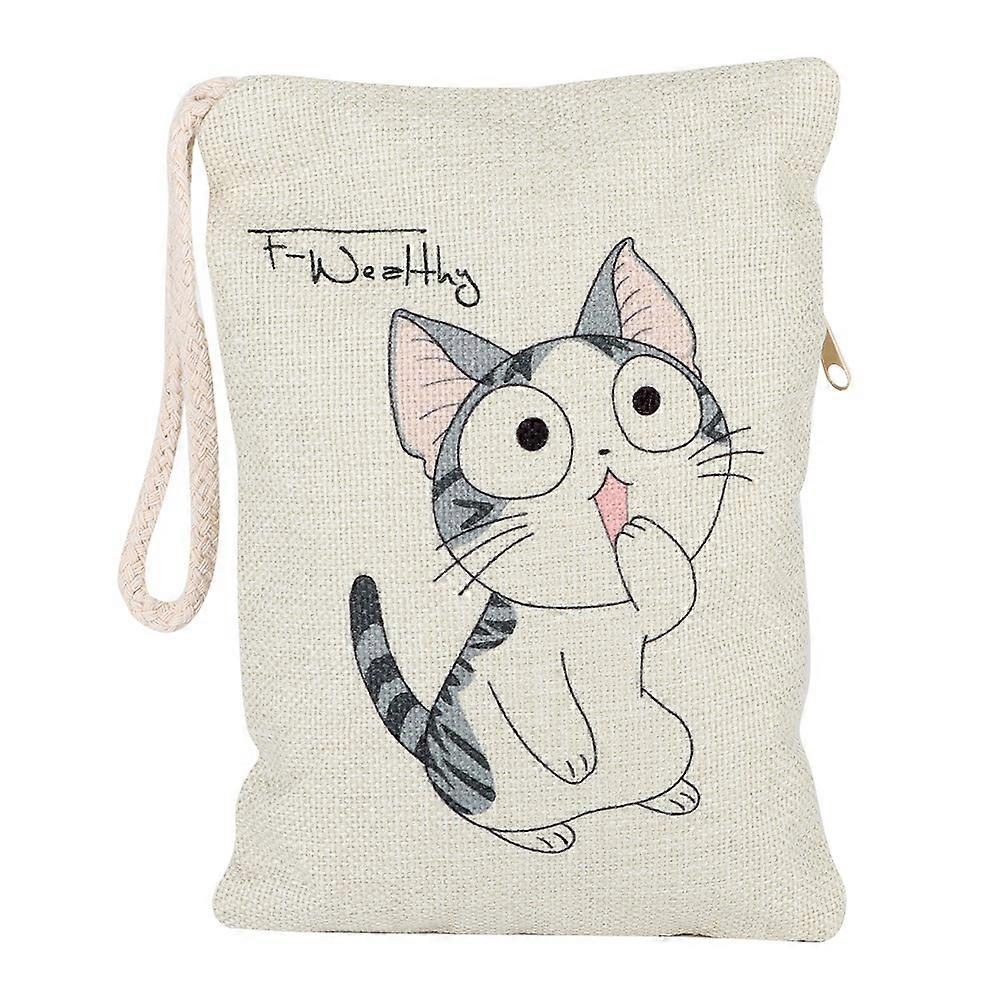 Charcoal air purifier bag for vehicle with feline pattern