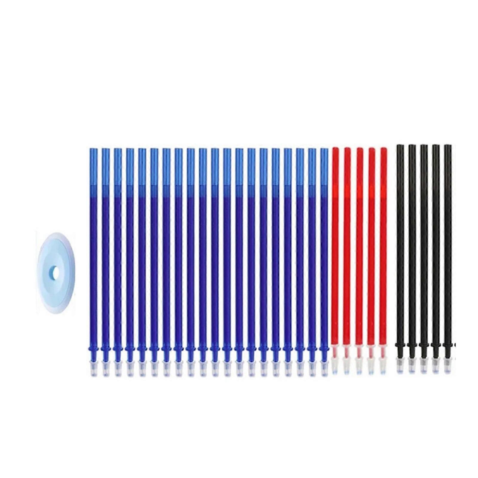 30/45Pieces Erasable Pen Refills 0.5mm Fine Tip Erasable Gel Refills Set with Eraser For Students And Professional Multicolor