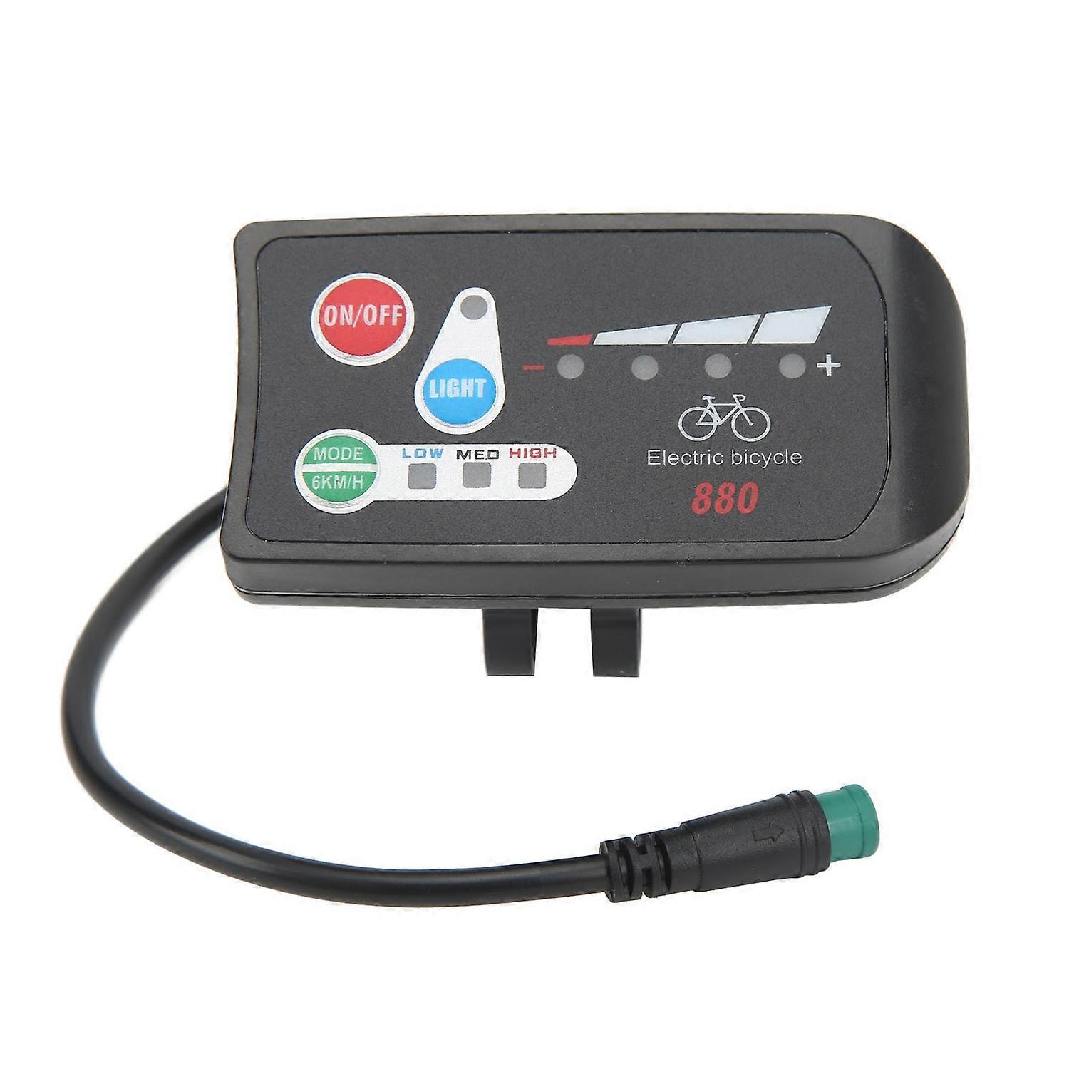 Electric Bicycle Display ABS Lightweight LED Display Meter With Waterproof Connector for Modificatio