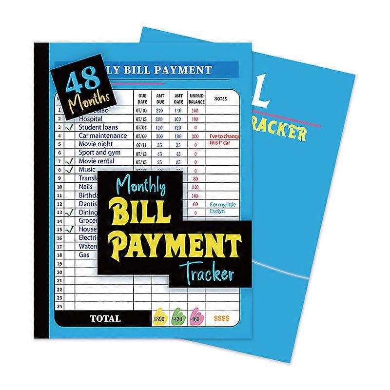 Bill-Tracker Notebook Include 48 Months organized home office