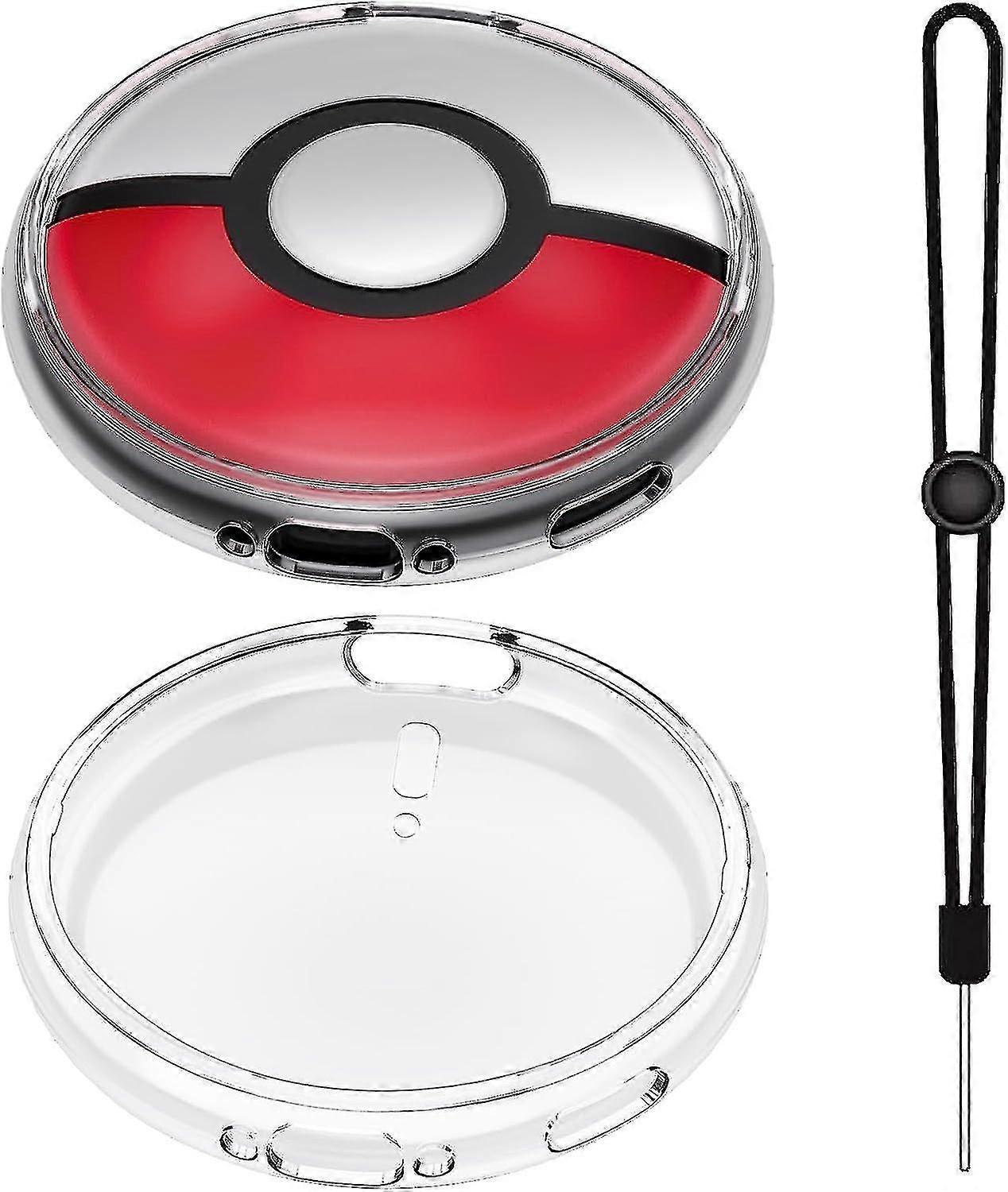 Case For Pokmon Go Plus + 2023, Soft Half Shell Cover TPU Shockproof Protective Cover Case With Hand Strap